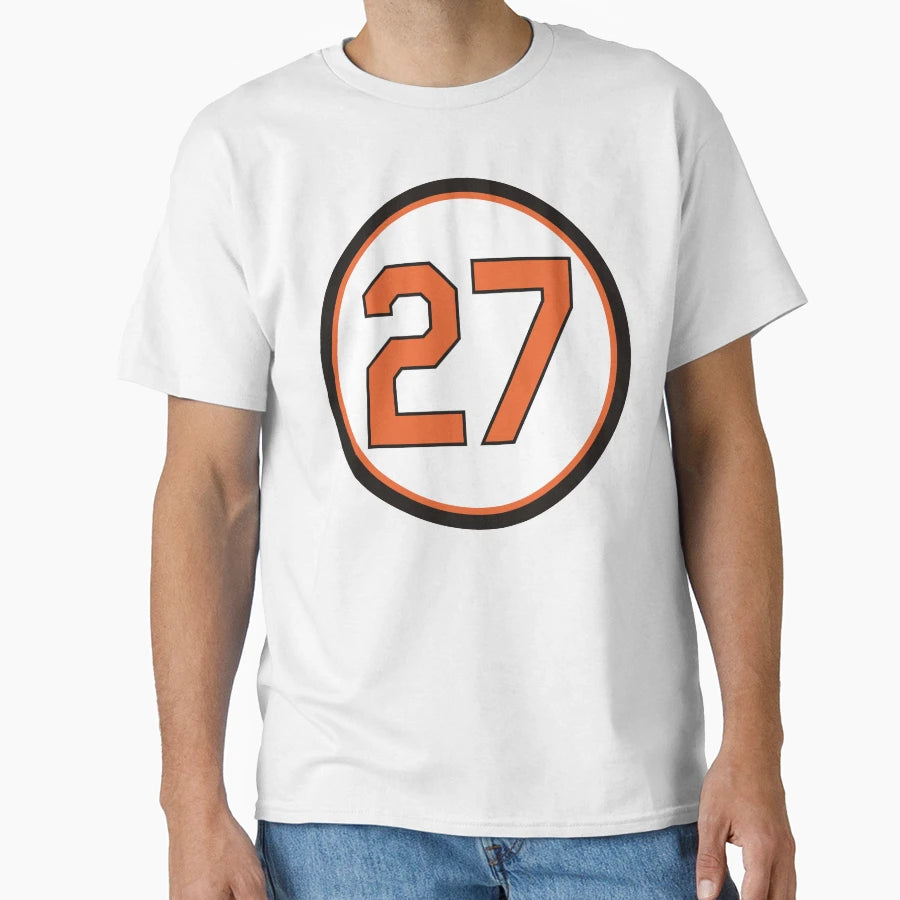 Delmon Young 27 Jersey Number T-Shirt - Aesthetic Graphic Men Women - T-Shirt, Sweatshirt, Hoodie