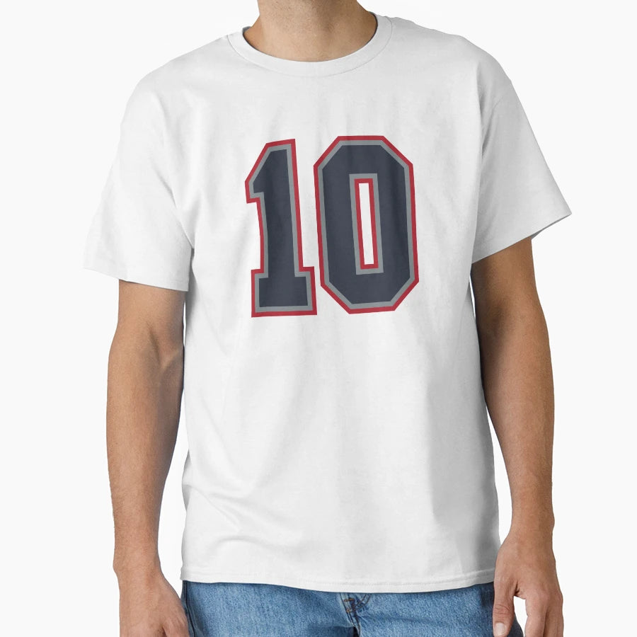 10 Navy Grey Red Sports Number Ten T-Shirt - Trendy Graphic Men Women - T-Shirt, Sweatshirt, Hoodie