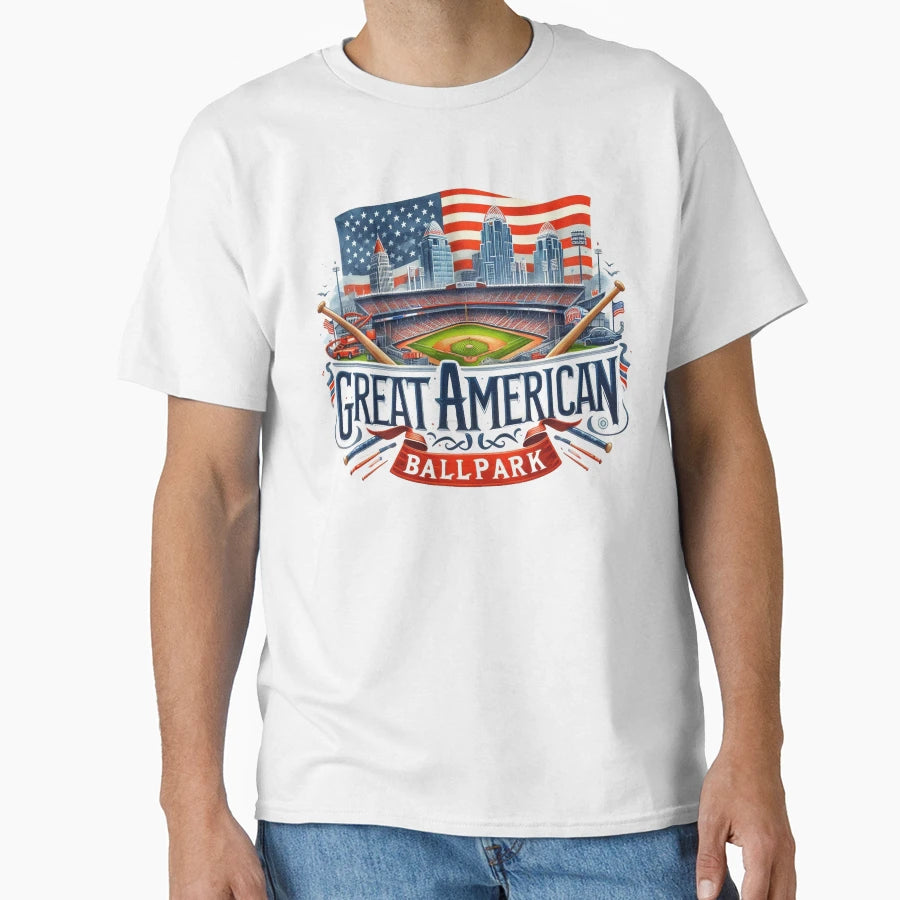 Great American Ballpark T-Shirt - Novelty Apparel for Adults - T-Shirt, Sweatshirt, Hoodie
