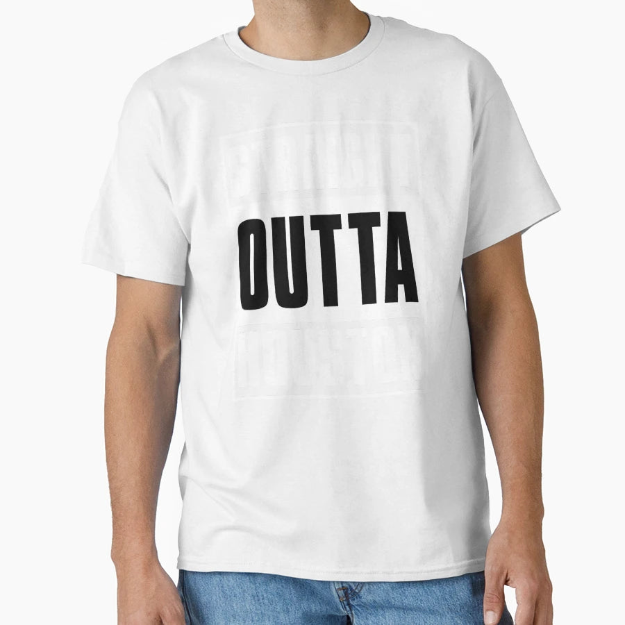 Straight Out Houston Only Black Shirts T-Shirt - Unique Graphic for Adults - T-Shirt, Sweatshirt, Hoodie