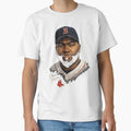 David Ortiz Boston Baseball Portrait Art T-Shirt - Trendy Graphic Unisex - T-Shirt, Sweatshirt, Hoodie