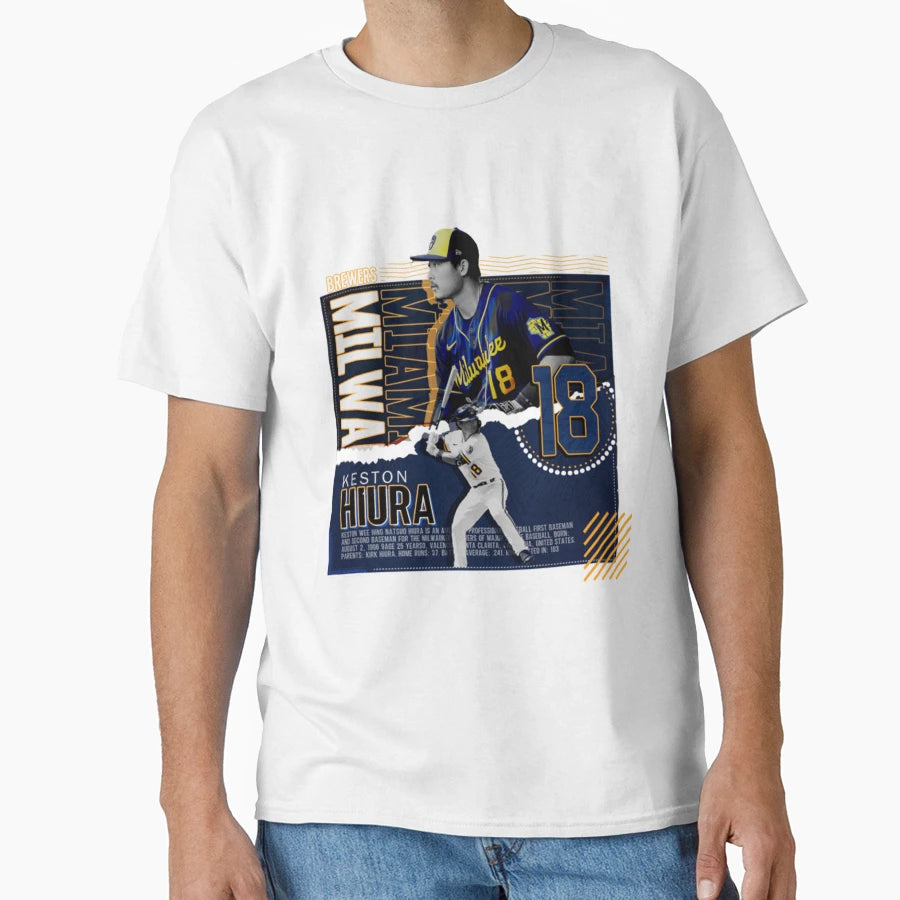 Keston Hiura Baseball T-Shirt - Graphic Print Unisex - T-Shirt, Sweatshirt, Hoodie