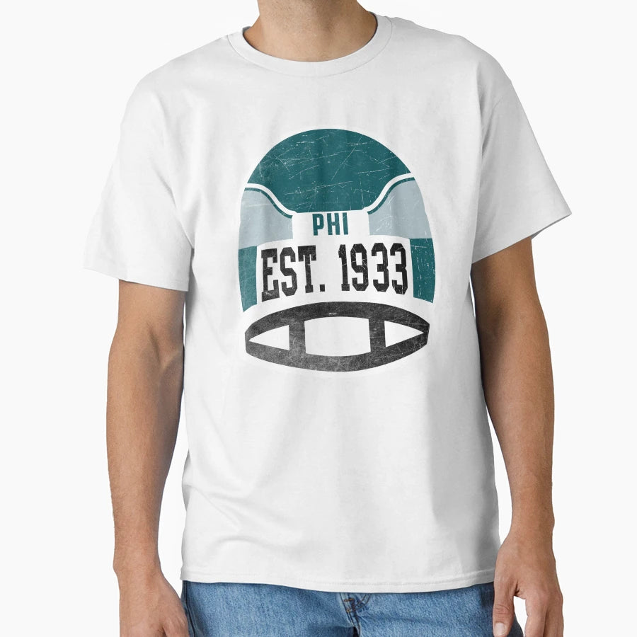 Philadelphia Throwback Football Helmet T-Shirt - Graphic Print for Adults - T-Shirt, Sweatshirt, Hoodie