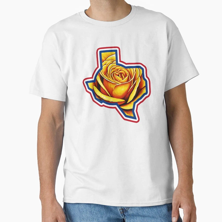 Yellow Rose Texas Usa Rosa Gallica T-Shirt - Graphic Print Men Women - T-Shirt, Sweatshirt, Hoodie
