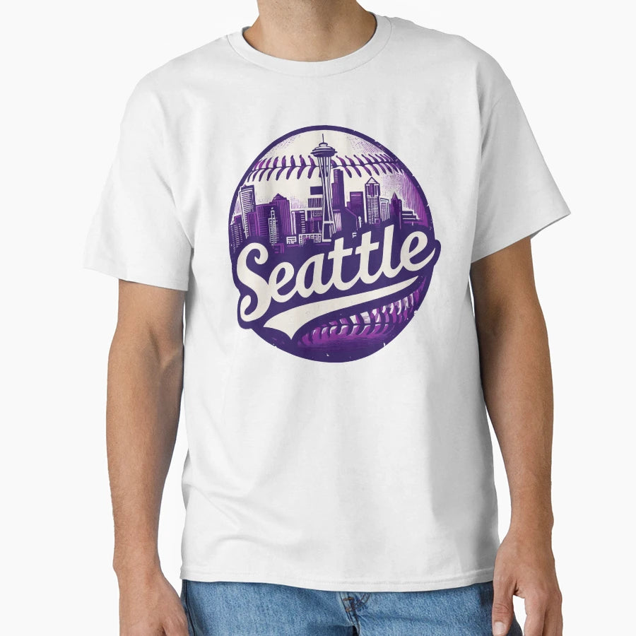 Seattle City Baseball T-Shirt - Aesthetic Graphic Unisex - T-Shirt, Sweatshirt, Hoodie