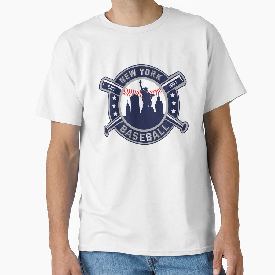 New York Baseball Liberty T-Shirt - Custom Art Print for Adults - T-Shirt, Sweatshirt, Hoodie