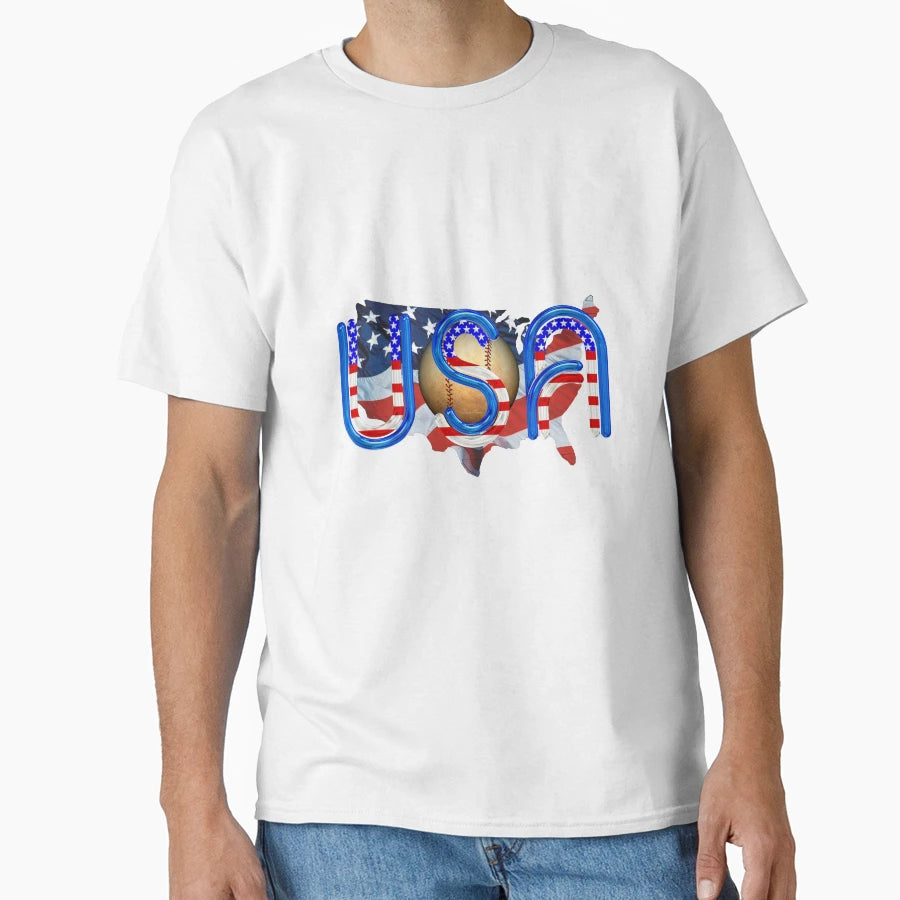 Baseball Usa T-Shirt - Graphic Print Unisex - T-Shirt, Sweatshirt, Hoodie