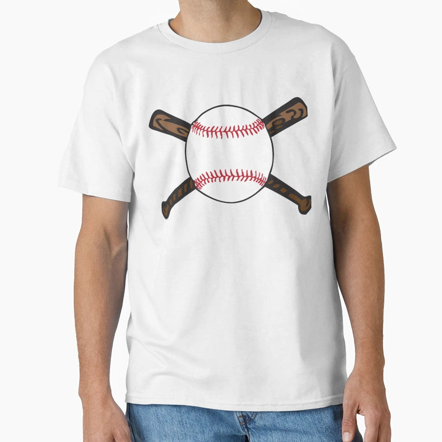 Baseball And Baseball Bat Face Mask T-Shirt - Graphic Print Men Women - T-Shirt, Sweatshirt, Hoodie