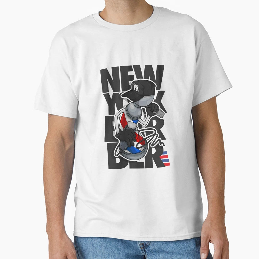 New York Barber Pole T-Shirt - Aesthetic Graphic for Adults - T-Shirt, Sweatshirt, Hoodie
