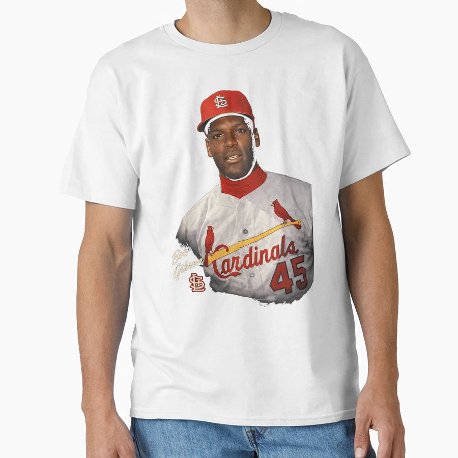 Bob Gibson Legendary Pitcher Portrait T-Shirt - Trendy Graphic for Adults - T-Shirt, Sweatshirt, Hoodie