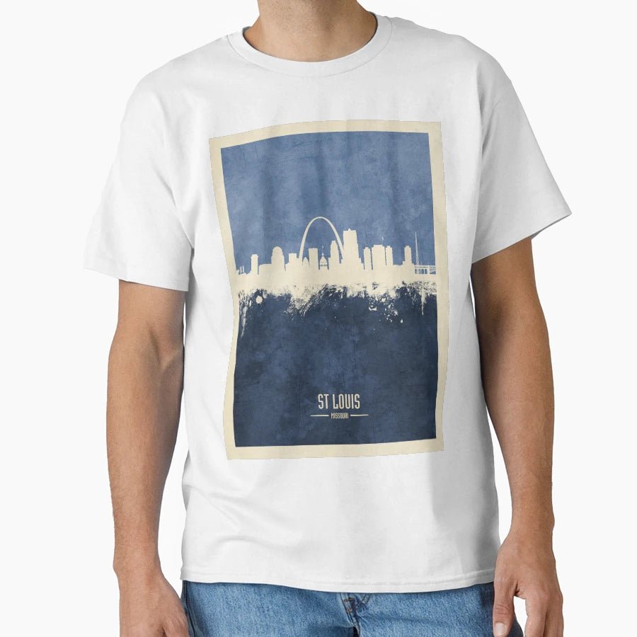 St Louis Missouri Skyline T-Shirt - Casual Everyday Wear Men Women - T-Shirt, Sweatshirt, Hoodie