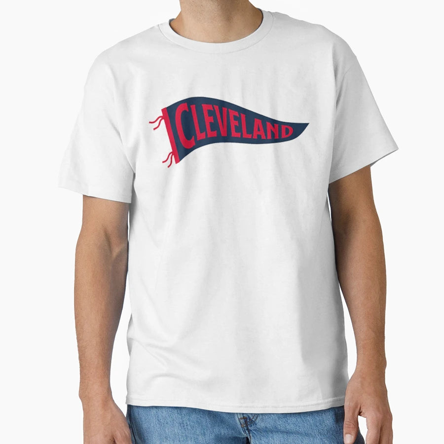 Cleveland Pennant Blue T-Shirt - Trendy Graphic for Adults - T-Shirt, Sweatshirt, Hoodie