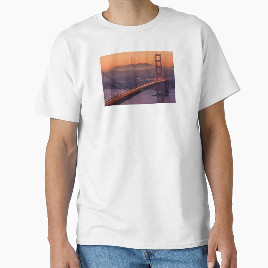 Golden Gate Bridge San Francicso T-Shirt - Custom Art Print for Adults - T-Shirt, Sweatshirt, Hoodie