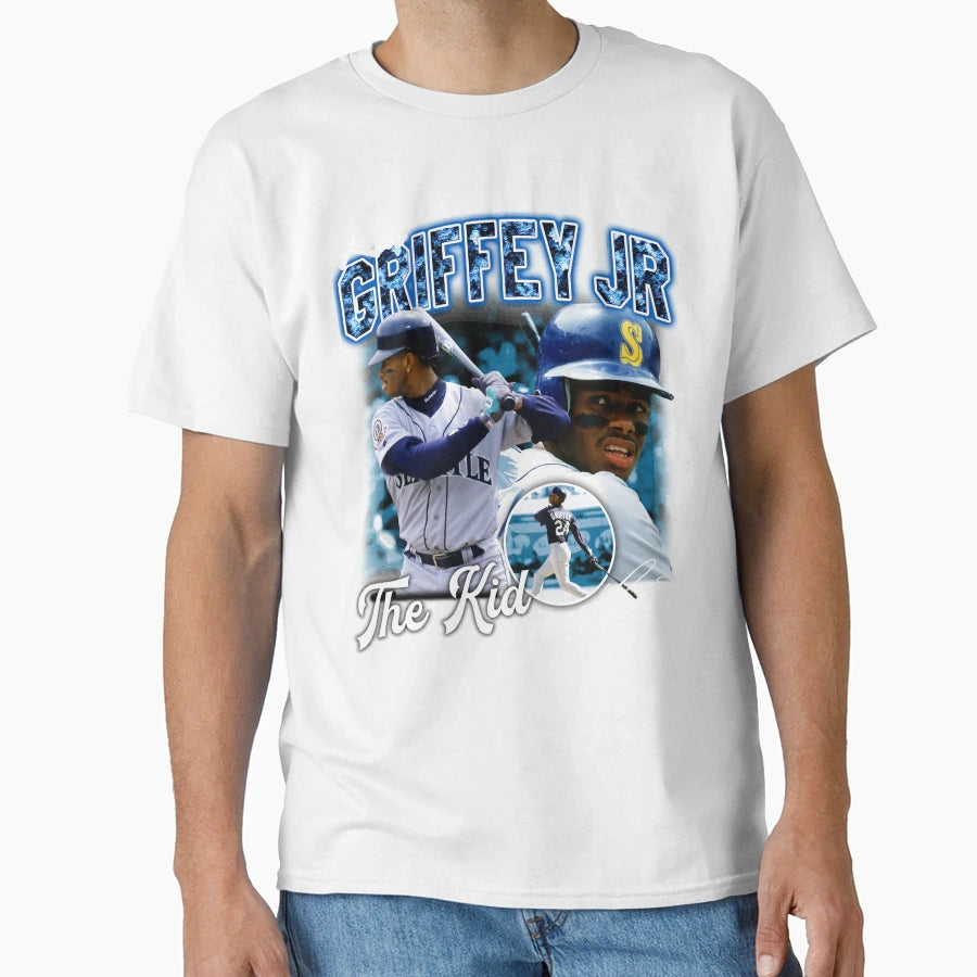 Ken Griffey Jr Seattle Baseball T-Shirt - Minimalist Print for Adults - T-Shirt, Sweatshirt, Hoodie