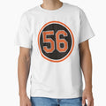 Hunter Harvey 56 Jersey Number T-Shirt - Fun Novelty Design for Adults - T-Shirt, Sweatshirt, Hoodie