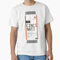 Cincinnati Boarding Pass T-Shirt - Custom Art Print Unisex - T-Shirt, Sweatshirt, Hoodie