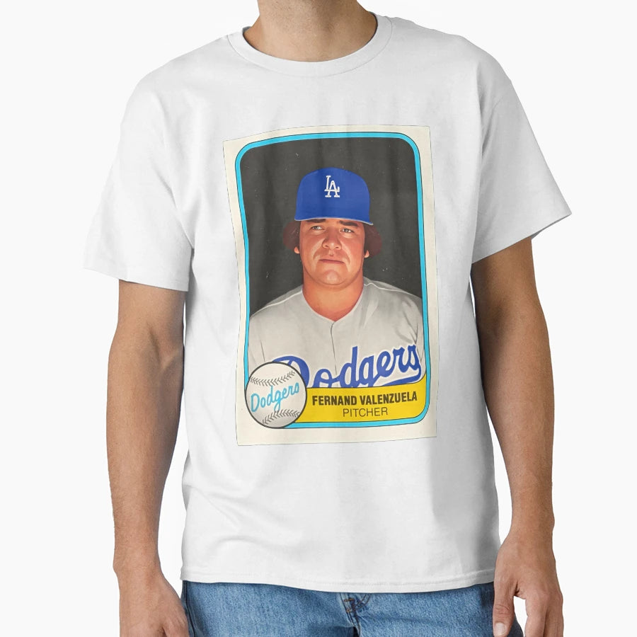 Fernando Valenzuela Card T-Shirt - Streetwear Style for Adults - T-Shirt, Sweatshirt, Hoodie