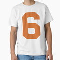 Number 6 Orange Six Sports Number 6 T-Shirt - Minimalist Print Men Women - T-Shirt, Sweatshirt, Hoodie