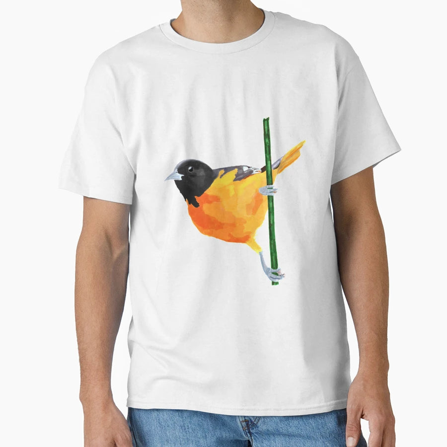 Northern Oriole Bird Watercolor T-Shirt - Custom Art Print for Adults - T-Shirt, Sweatshirt, Hoodie