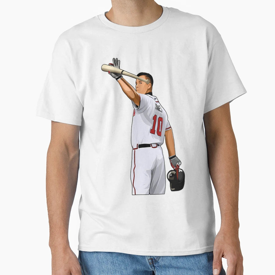 Chipper Jones 10 Waves To Crowds T-Shirt - Aesthetic Graphic Unisex - T-Shirt, Sweatshirt, Hoodie