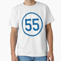 Orel Hershiser 55 Jersey Number T-Shirt - Custom Art Print for Adults - T-Shirt, Sweatshirt, Hoodie