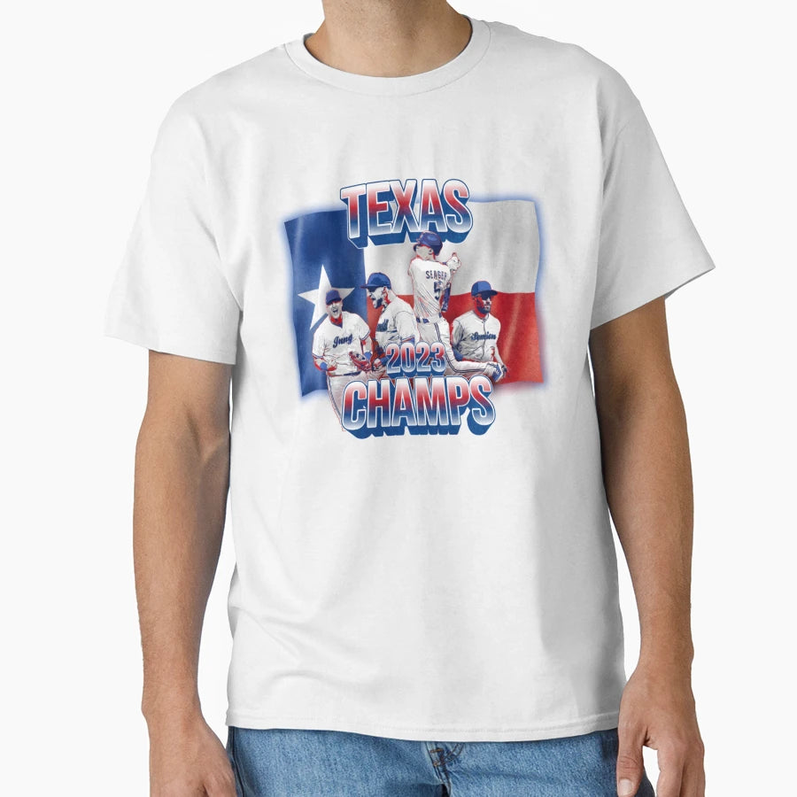 Texas Baseball 2023 World Champions Mlb T-Shirt - Graphic Print Men Women - T-Shirt, Sweatshirt, Hoodie