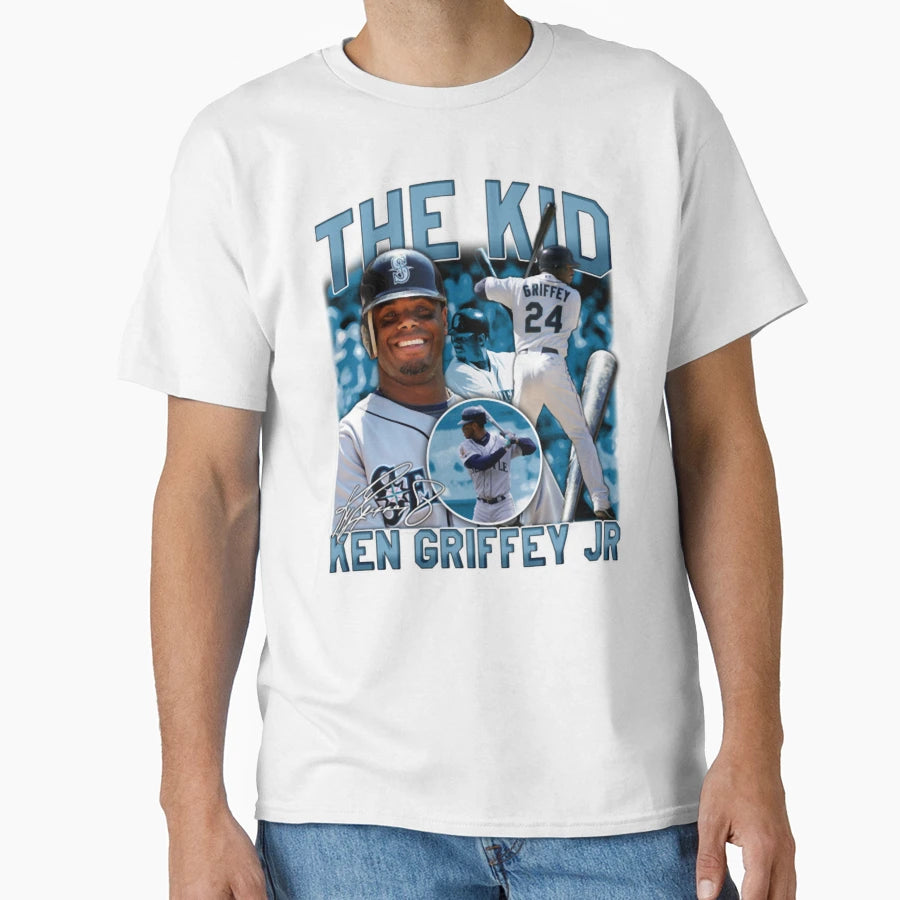 Ken Grifey Jr 24 T-Shirt - Custom Art Print for Adults - T-Shirt, Sweatshirt, Hoodie