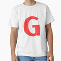 Big Red Alphabet Letter G T-Shirt - Novelty Apparel for Adults - T-Shirt, Sweatshirt, Hoodie