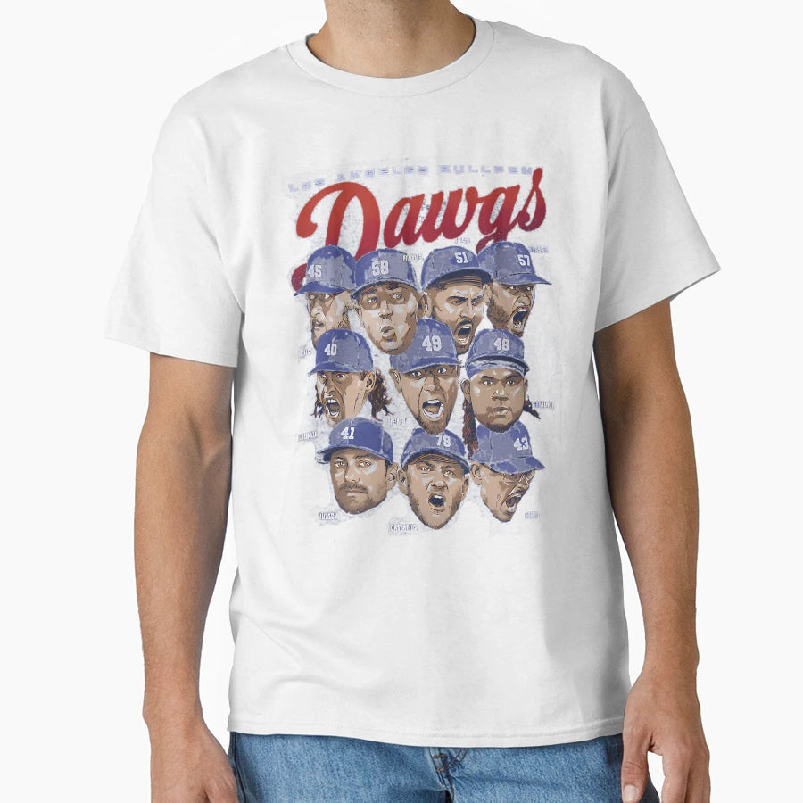 Los Angeles D Bullpen Dawgs T-Shirt - Fun Novelty Design Men Women - T-Shirt, Sweatshirt, Hoodie
