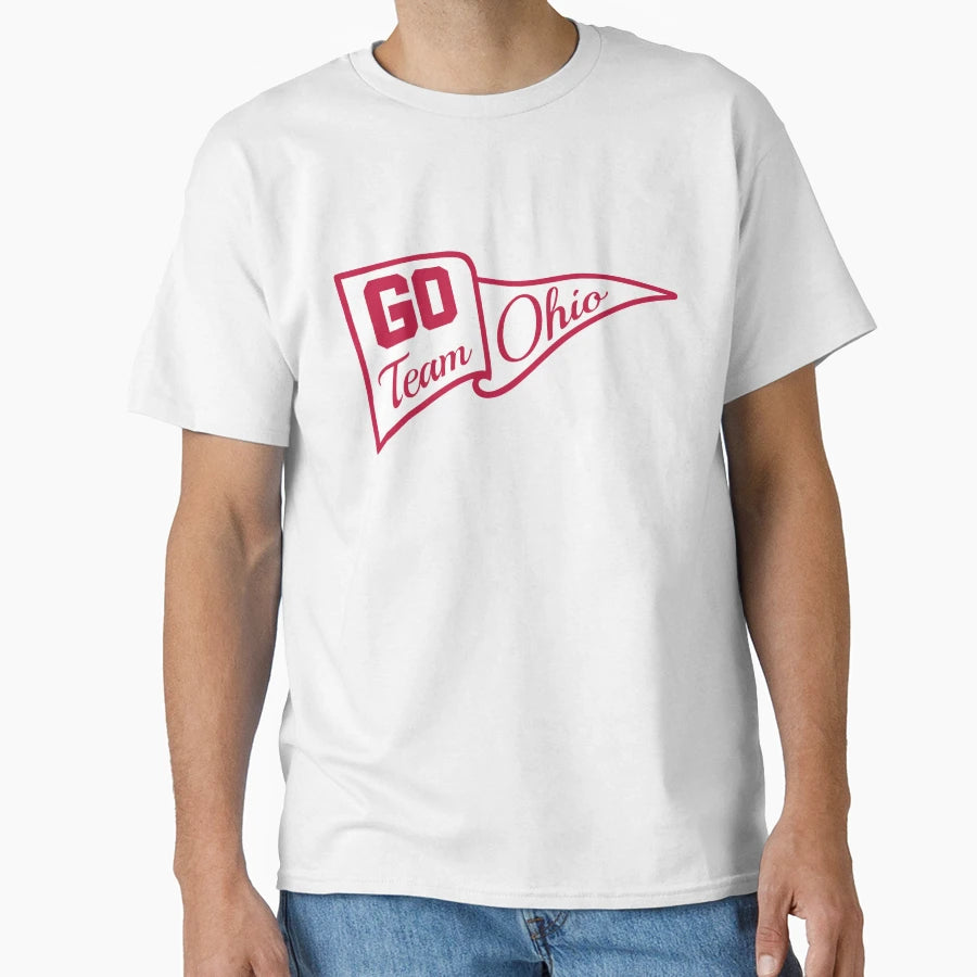 Go Team Ohio Pennant Flag T-Shirt - Unique Graphic for Adults - T-Shirt, Sweatshirt, Hoodie