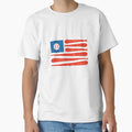 American Flag Baseball T-Shirt - Aesthetic Graphic Men Women - T-Shirt, Sweatshirt, Hoodie