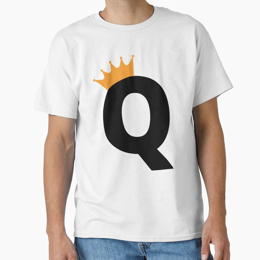 Crowned Monogram Letter Q T-Shirt - Novelty Apparel Men Women - T-Shirt, Sweatshirt, Hoodie