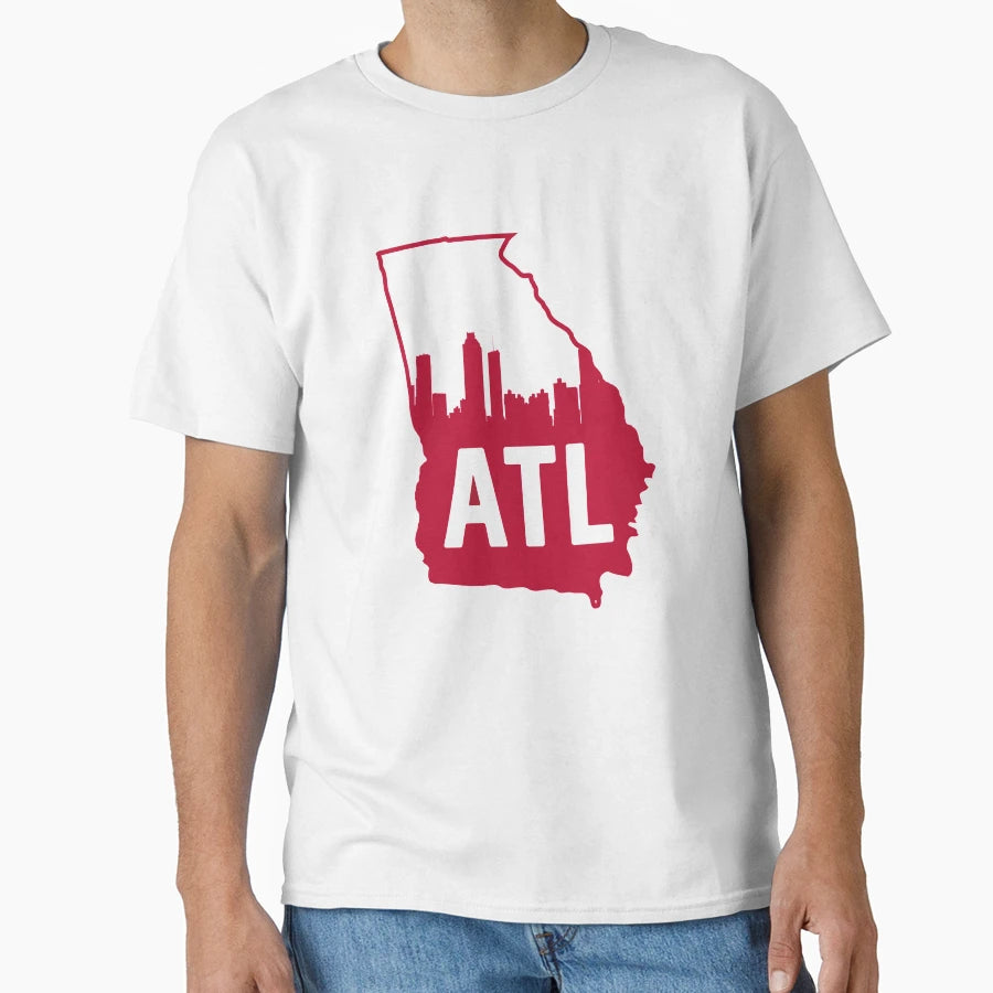 Atlanta Georgia Baseball Atl Red And T-Shirt - Unique Graphic for Adults - T-Shirt, Sweatshirt, Hoodie
