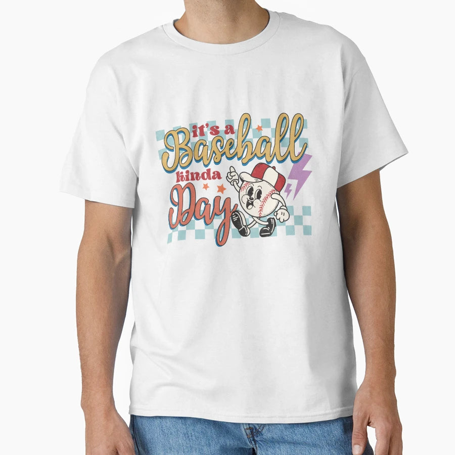 Its Baseball Kinda Day Vibes T-Shirt - Aesthetic Graphic Men Women - T-Shirt, Sweatshirt, Hoodie