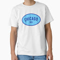 Chicago Blue 1833 T-Shirt - Trendy Graphic for Adults - T-Shirt, Sweatshirt, Hoodie