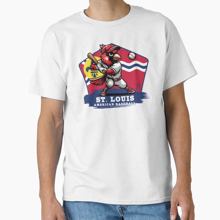Usa American Baseball St Louis Baseball T-Shirt - Novelty Apparel Unisex - T-Shirt, Sweatshirt, Hoodie