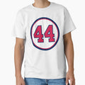 Hank Aaron 44 Jersey Number T-Shirt - Fun Novelty Design Unisex - T-Shirt, Sweatshirt, Hoodie