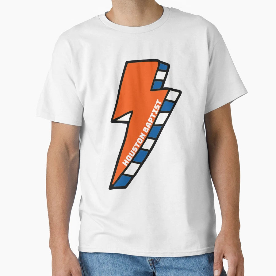 Houston Baptist University Lightning T-Shirt - Fun Novelty Design Unisex - T-Shirt, Sweatshirt, Hoodie