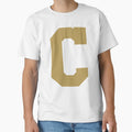 Alphabet Gold C Sports Letter C T-Shirt - Aesthetic Graphic for Adults - T-Shirt, Sweatshirt, Hoodie
