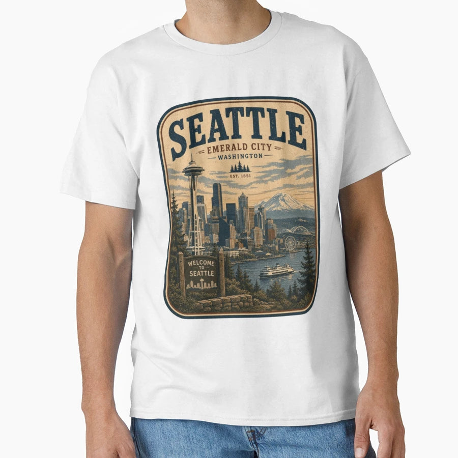 Seattle Washington Sweatshirts Hats Sweatshirt - Trendy Graphic for Adults - T-Shirt, Sweatshirt, Hoodie