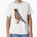 American Robin Bird Birdlover T-Shirt - Casual Everyday Wear for Adults - T-Shirt, Sweatshirt, Hoodie