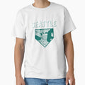 Seattle Baseball City Home Map T-Shirt - Fun Novelty Design Unisex - T-Shirt, Sweatshirt, Hoodie