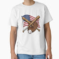 American Flag Baseball T-Shirt - Custom Art Print for Adults - T-Shirt, Sweatshirt, Hoodie