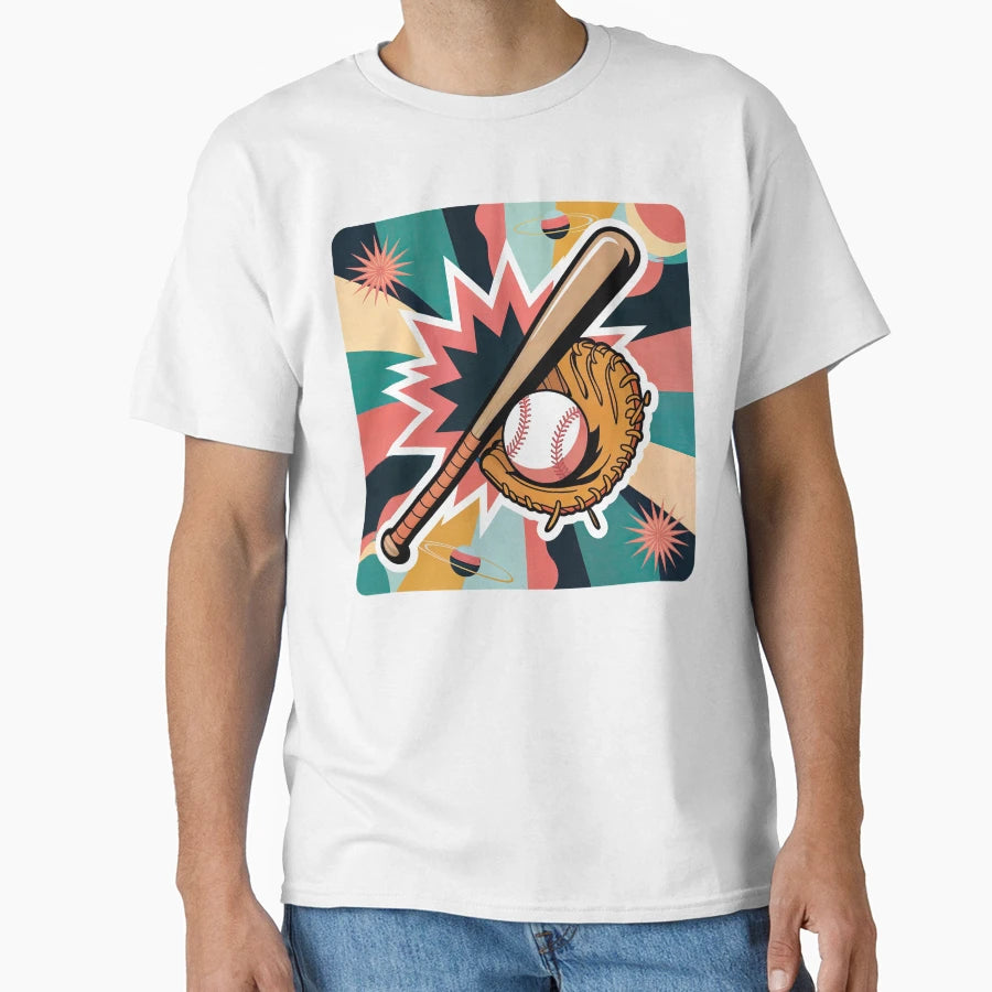 Trending Baseball Bat Ball Mitt T-Shirt - Casual Everyday Wear Men Women - T-Shirt, Sweatshirt, Hoodie
