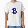 Glossy Dark Blue Liquid Alphabet Z T-Shirt - Novelty Apparel for Adults - T-Shirt, Sweatshirt, Hoodie