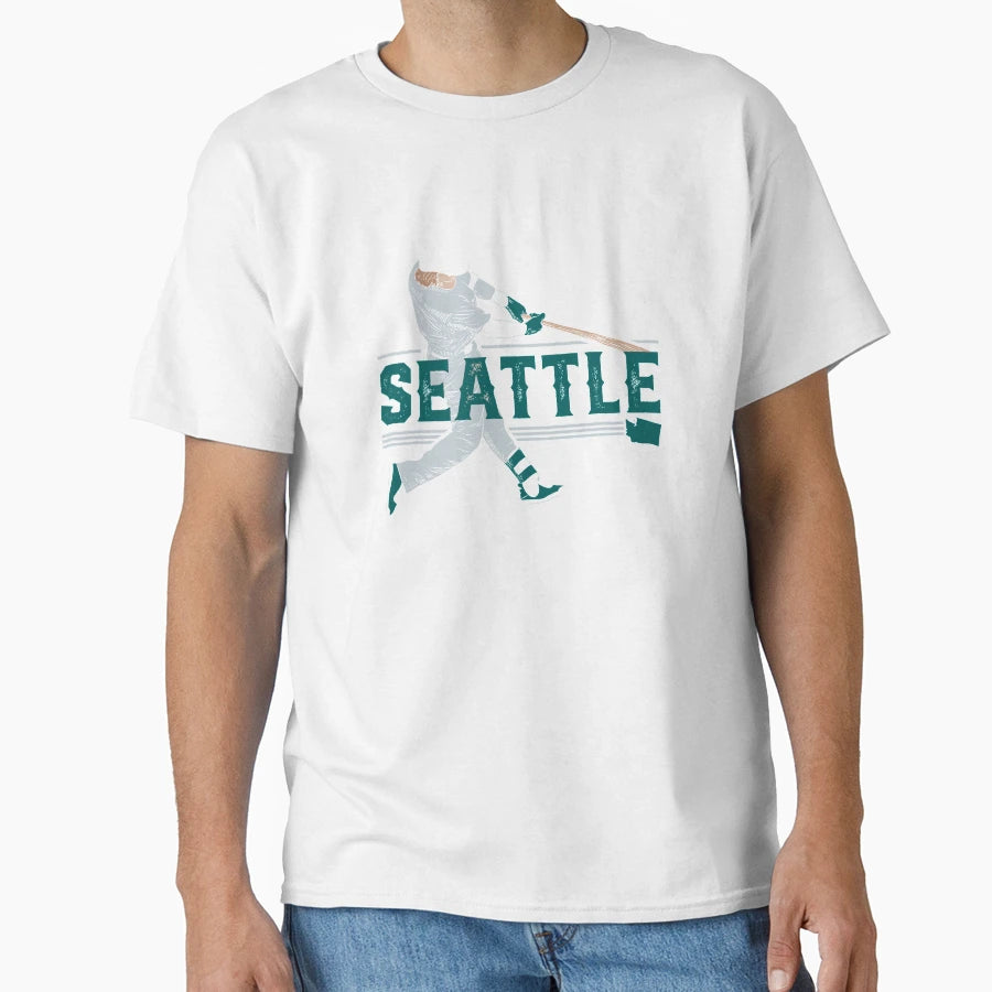 Seattle Baseball Slugger Home Run T-Shirt - Fun Novelty Design Men Women - T-Shirt, Sweatshirt, Hoodie