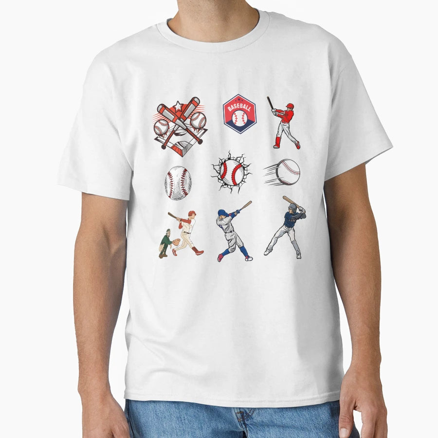 Illustrations That Baseball Fans Will T-Shirt - Graphic Print for Adults - T-Shirt, Sweatshirt, Hoodie