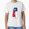 Number 4 Texas Flag T-Shirt - Unique Graphic for Adults - T-Shirt, Sweatshirt, Hoodie