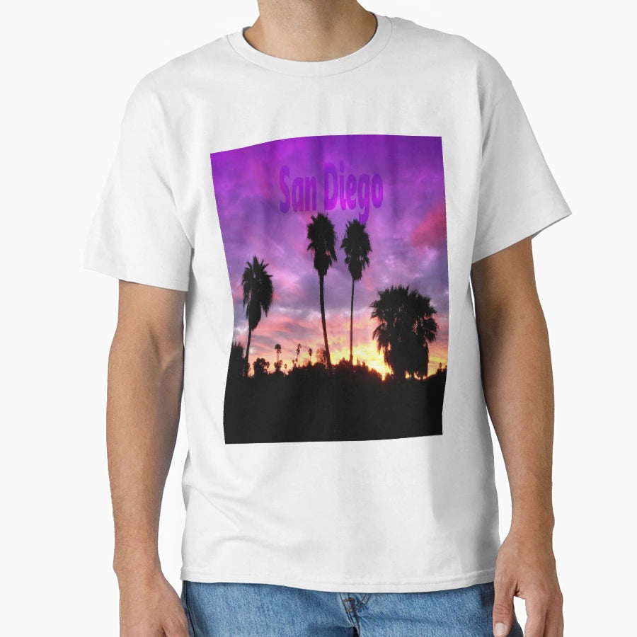 San Diego Sunrise Artistic Purple T-Shirt - Graphic Print Men Women - T-Shirt, Sweatshirt, Hoodie