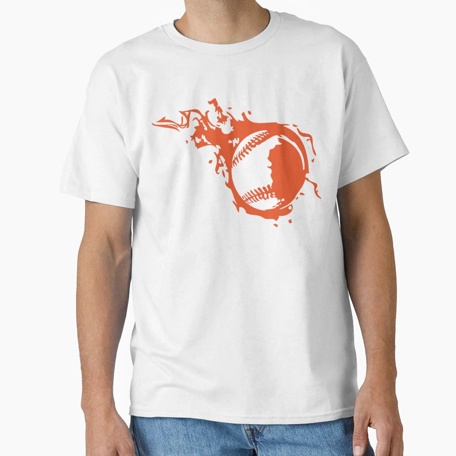 Baseball Flame Fire T-Shirt - Aesthetic Graphic for Adults - T-Shirt, Sweatshirt, Hoodie
